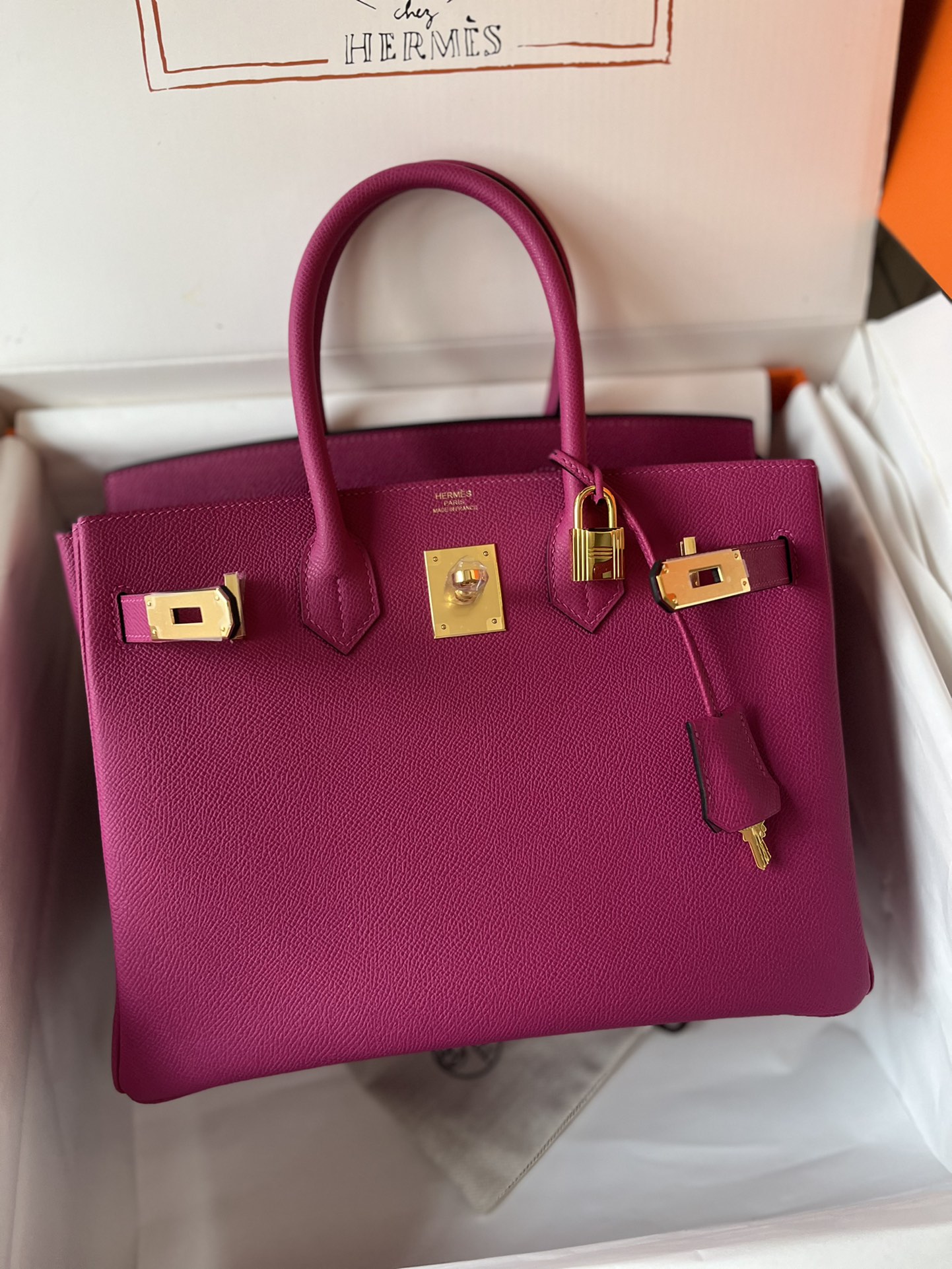 에르메스 버킨백30 립스틱 금장 앱송